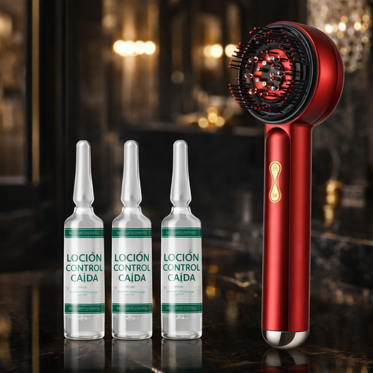 KIT PEINE MASAJEADOR LED+ 3 AMPOLLAS